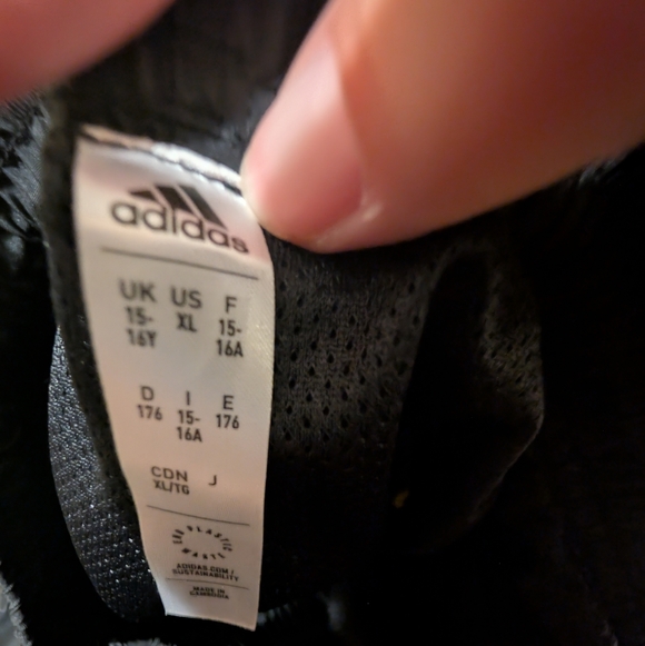 Adidas Youth Black Athletic Shorts Elastic Waist | XL (Youth) | New With Tags - Picture 2 of 5